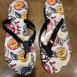 Coach Kasey Poppy Inspired Flip Flops Size‎ 7B New Without Tags